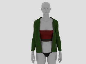 Womens Dress - Female Outfit Clothes Model 3D