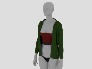 Womens Dress - Female Outfit Clothes Model 3D