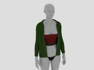 Womens Dress - Female Outfit Clothes Model 3D