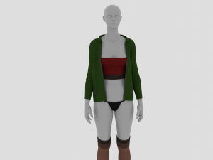 Womens Dress - Female Outfit Clothes Model 3D