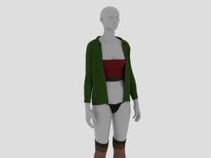 Womens Dress - Female Outfit Clothes Model 3D