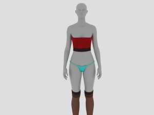 Womens Dress - Female Outfit Clothes 3D Model