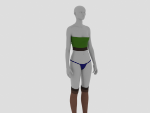 Womens Dress - Female Outfit Clothes 3D 모델