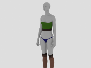 Womens Dress - Female Outfit Clothes 3D 모델