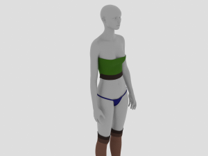 Womens Dress - Female Outfit Clothes 3D 모델