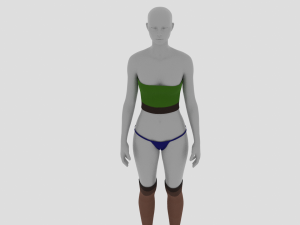 Womens Dress - Female Outfit Clothes 3D 모델