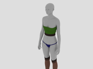 Womens Dress - Female Outfit Clothes 3D 모델