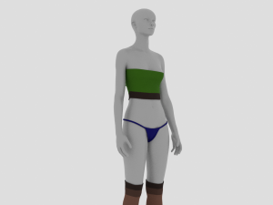 Womens Dress - Female Outfit Clothes 3D 모델