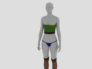 Womens Dress - Female Outfit Clothes 3D 모델