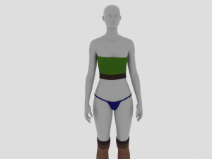 Womens Dress - Female Outfit Clothes 3D 모델