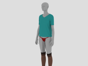 Womens Dress - Female Outfit Clothes 3D Model