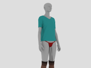 Womens Dress - Female Outfit Clothes 3D Model