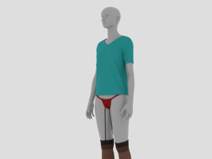 Womens Dress - Female Outfit Clothes 3D Model