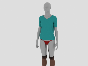 Womens Dress - Female Outfit Clothes 3D Model