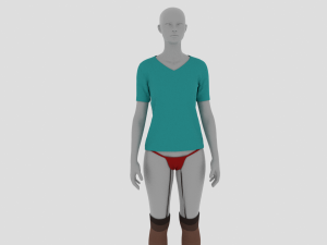 Womens Dress - Female Outfit Clothes 3D Model
