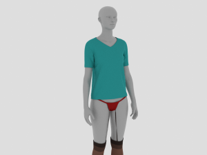 Womens Dress - Female Outfit Clothes 3D Model