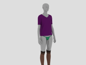Womens Dress - Female Outfit Clothes 3D Model