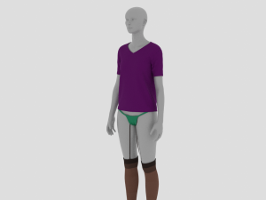 Womens Dress - Female Outfit Clothes 3D Model