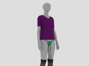 Womens Dress - Female Outfit Clothes 3D Model