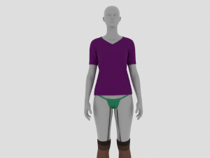Womens Dress - Female Outfit Clothes 3D Model