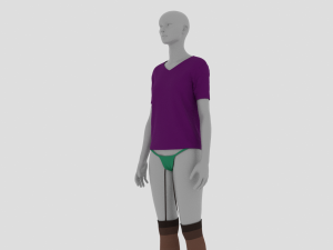 Womens Dress - Female Outfit Clothes 3D Model