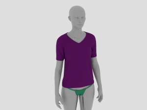 Womens Dress - Female Outfit Clothes 3D Model