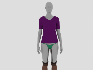 Womens Dress - Female Outfit Clothes 3D Model