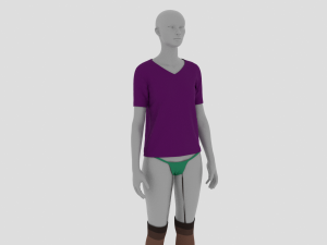 Womens Dress - Female Outfit Clothes 3D Model