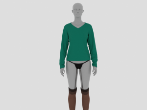 Womens Dress - Female Outfit Clothes Model 3D