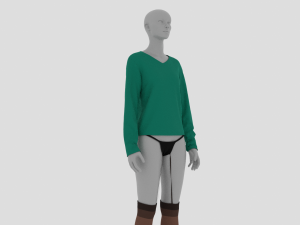 Womens Dress - Female Outfit Clothes Model 3D