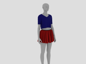 Womens Dress - Female Outfit Clothes 3D मॉडल