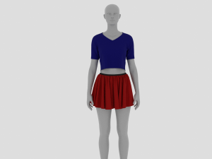 Womens Dress - Female Outfit Clothes 3D 모델