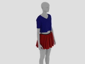 Womens Dress - Female Outfit Clothes 3D 모델