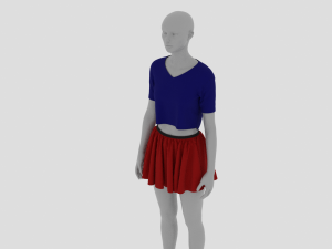Womens Dress - Female Outfit Clothes 3D 모델
