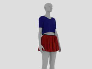 Womens Dress - Female Outfit Clothes 3D 모델