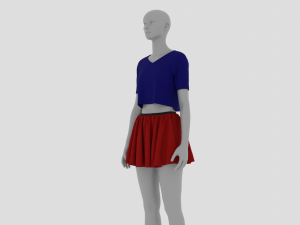 Womens Dress - Female Outfit Clothes 3D 모델
