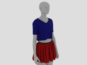 Womens Dress - Female Outfit Clothes 3D 모델