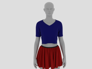 Womens Dress - Female Outfit Clothes 3D 모델