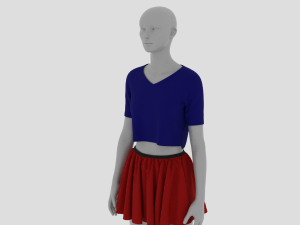 Womens Dress - Female Outfit Clothes 3D 모델