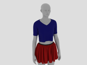 Womens Dress - Female Outfit Clothes 3D 모델