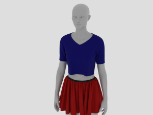 Womens Dress - Female Outfit Clothes 3D 모델