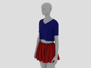 Womens Dress - Female Outfit Clothes 3D 모델