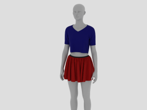 Womens Dress - Female Outfit Clothes 3D 모델