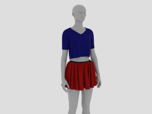 Womens Dress - Female Outfit Clothes 3D 모델