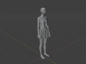 Womens Dress - Female Outfit Clothes 3D 모델