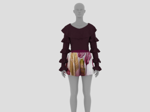 Womens Dress - Female Outfit Clothes Modelo 3D
