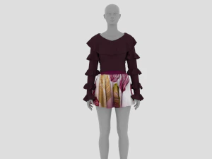 Жіноча сукня - жіночий одяг 3D Модель