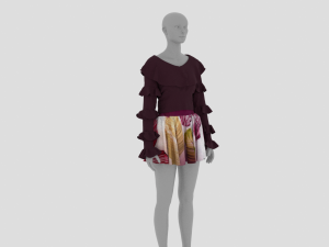 Womens Dress - Female Outfit Clothes 3D 模型