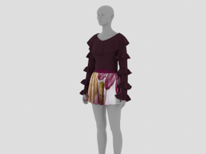 Womens Dress - Female Outfit Clothes 3D 模型
