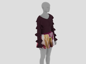 Womens Dress - Female Outfit Clothes 3D 模型